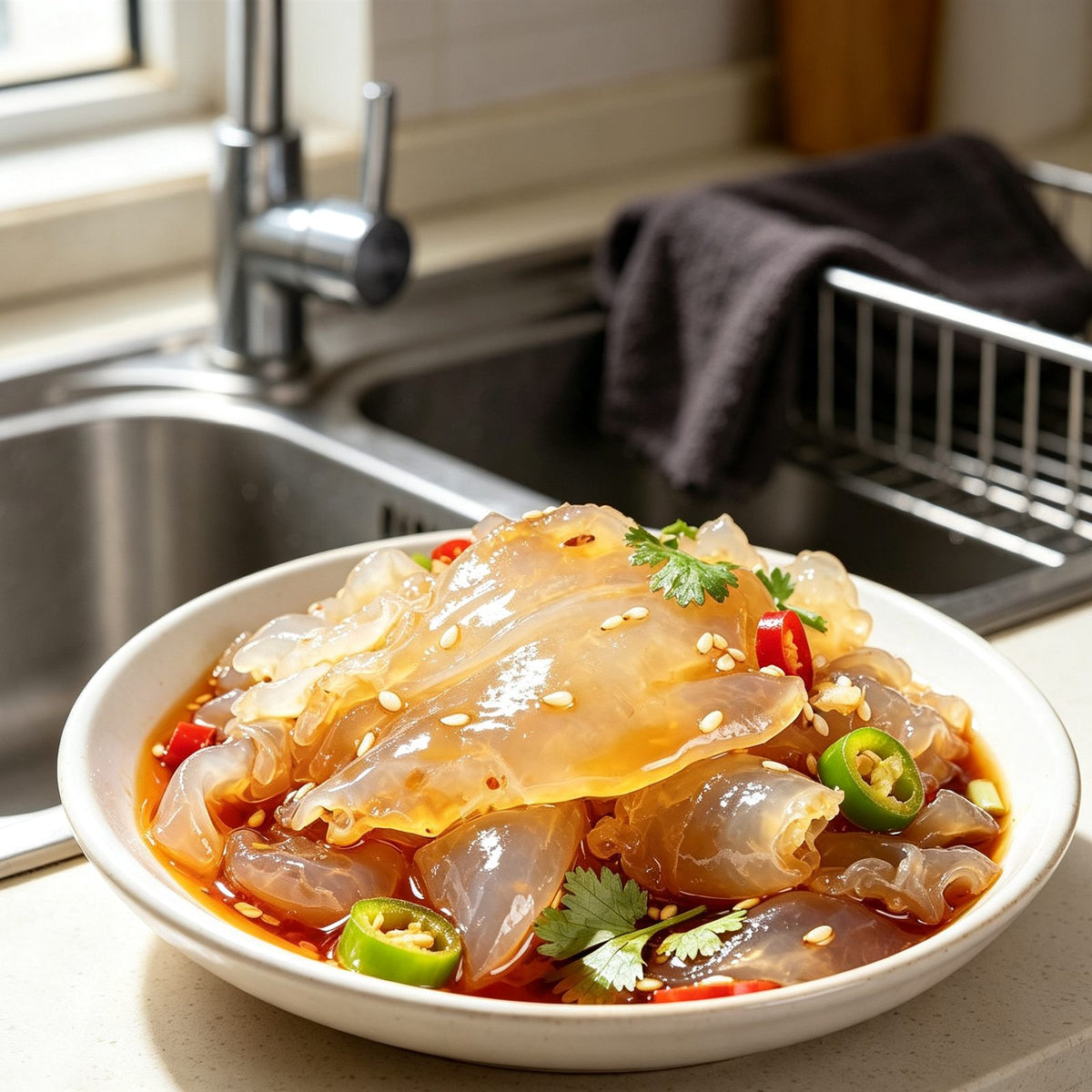 Fresh Jellyfish Salad Sesame Dressing