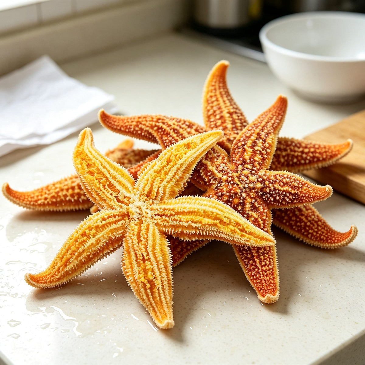 Fresh Whole Orange Starfish Delicacy